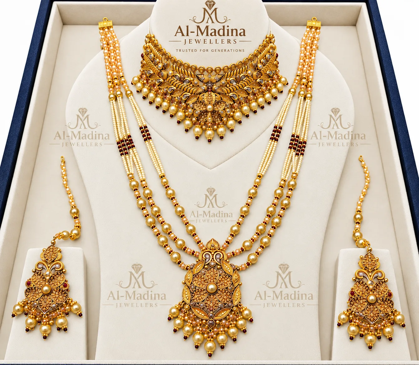 Royal Heritage Pearl Bridal Gold Set