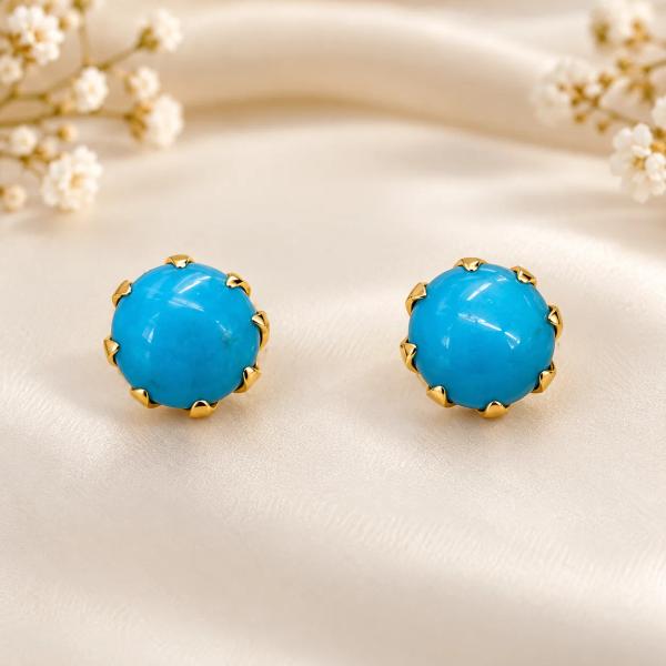 Feroza Noor Gold Ear Tops