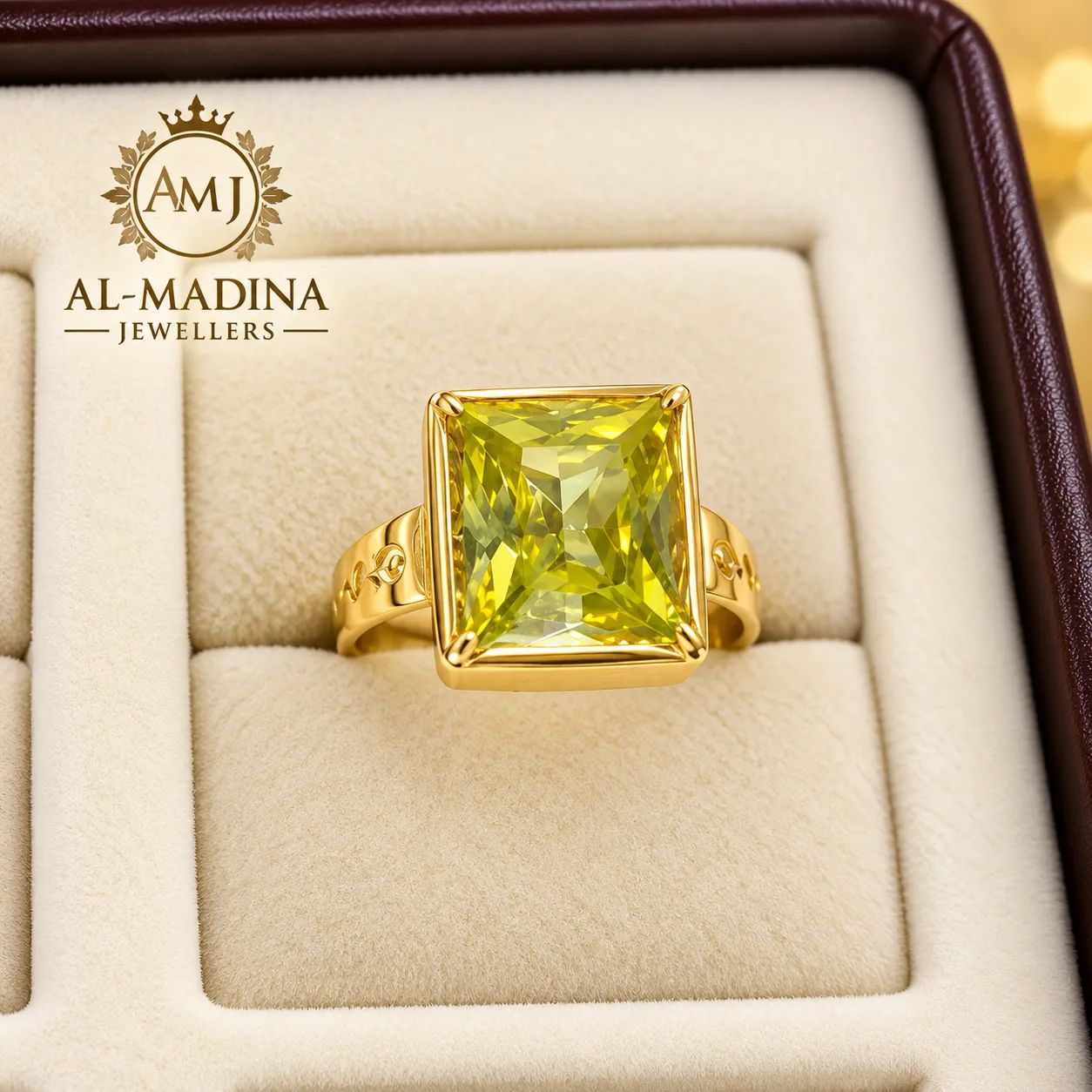 Zaryab Citrine Gold Ring