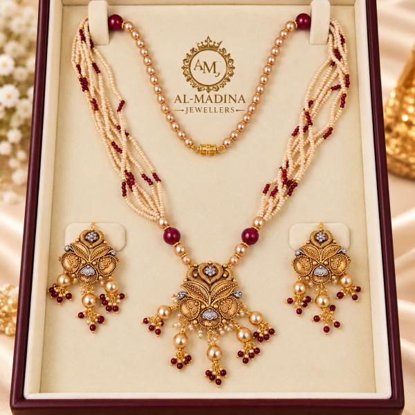 Gulrukh Maroon Pearl Short Set